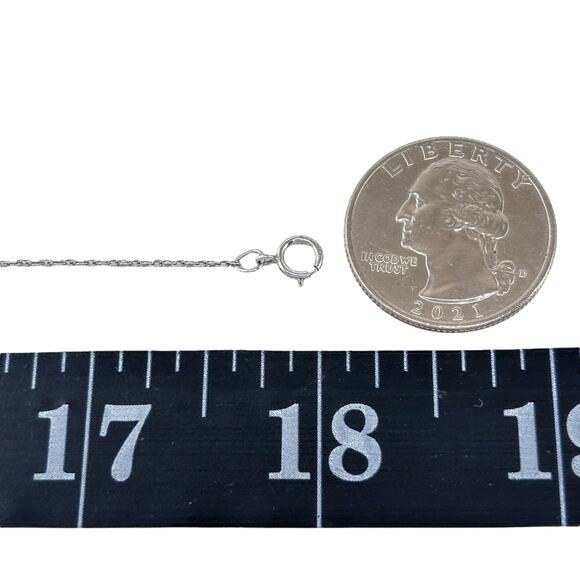 Cable Link Chain Necklace | Sterling Silver 925 | 18" - Picture 3 of 4